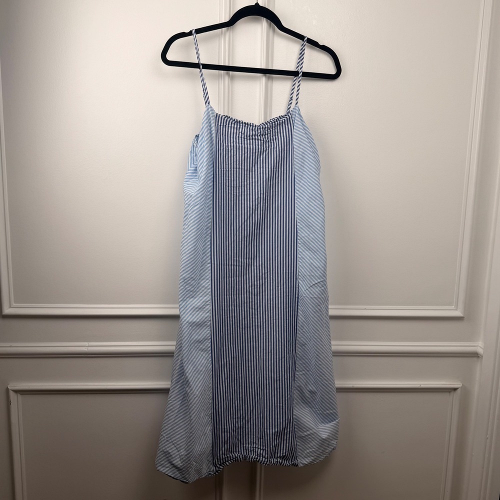 Ellison Women's Blue White Striped Seersucker Sundress KD1276-6